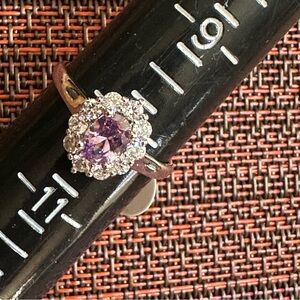 Fragrant Jewels Purple and Silver Gemstone Ring